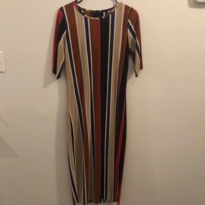 Plisse midi dress